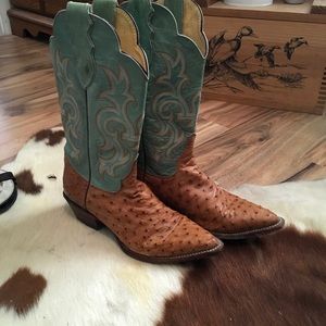 Justin Full Quill Ostrich Boots